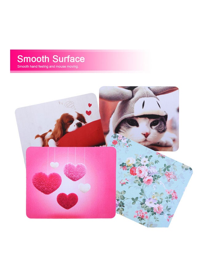 Anti-Slip Mouse Mat Rubber for Laptop Computer  Cat Pattern Multicolour
