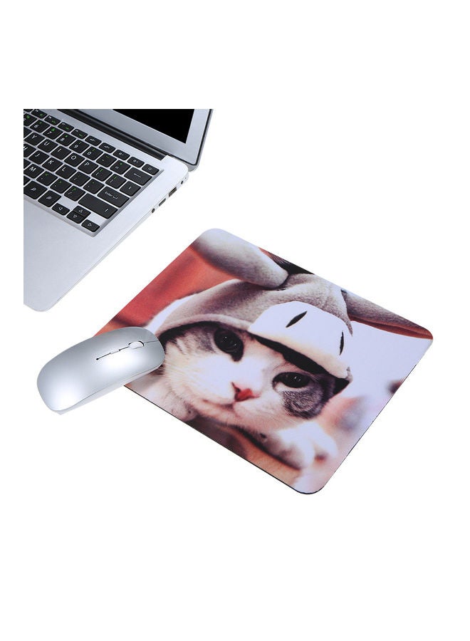 Anti-Slip Mouse Mat Rubber for Laptop Computer  Cat Pattern Multicolour