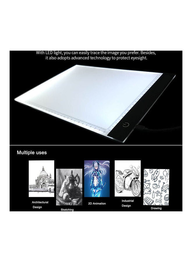 Portable A4 Tracing LED Copy Board Black