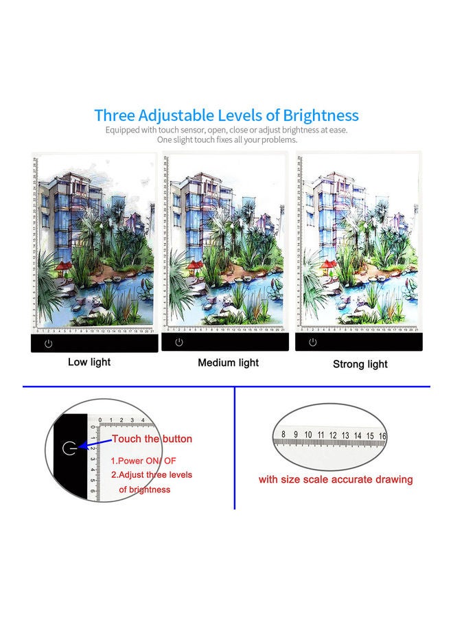 Portable A4 Tracing LED Copy Board Black