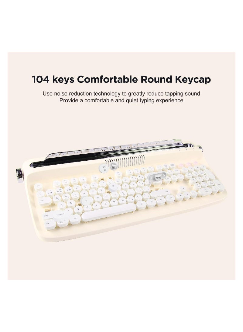ACTTO Retro Wireless Bluetooth Typewriter Keyboard B503