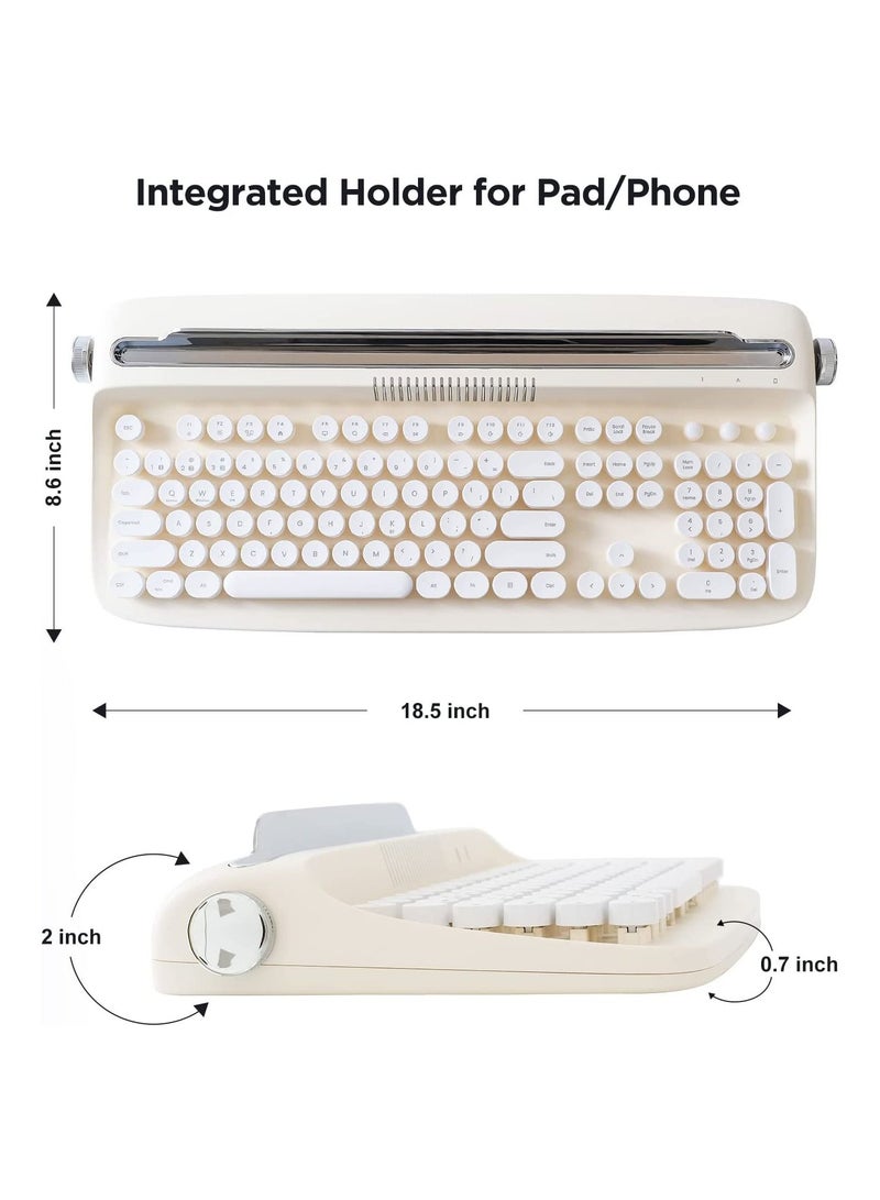 ACTTO Retro Wireless Bluetooth Typewriter Keyboard B503