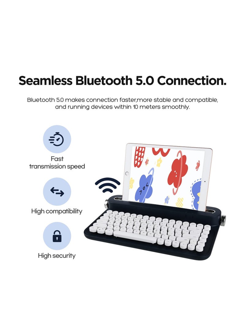 ACTTO Mini Wireless Bluetooth Typewriter Keyboard B305