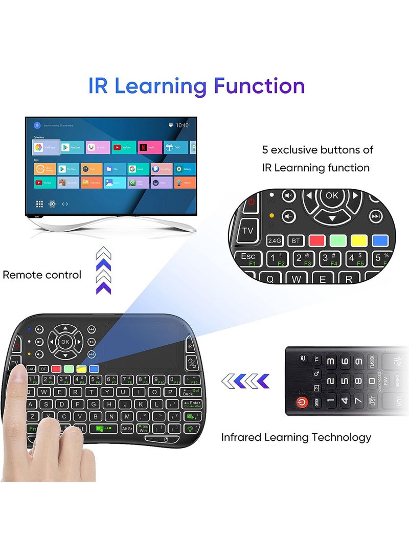 M9 2.4GHz Mini Wireless Keyboard Controller with Touchpad Mouse Combo for Google Voice Smart TV PC Phone  Pad and Android Project.