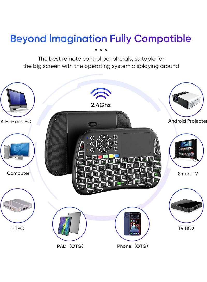 M9 2.4GHz Mini Wireless Keyboard Controller with Touchpad Mouse Combo for Google Voice Smart TV PC Phone  Pad and Android Project.