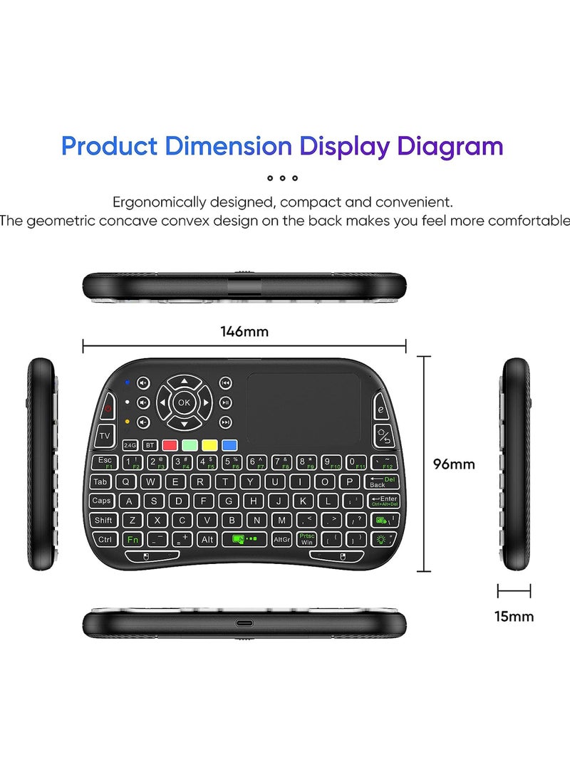 M9 2.4GHz Mini Wireless Keyboard Controller with Touchpad Mouse Combo for Google Voice Smart TV PC Phone  Pad and Android Project.