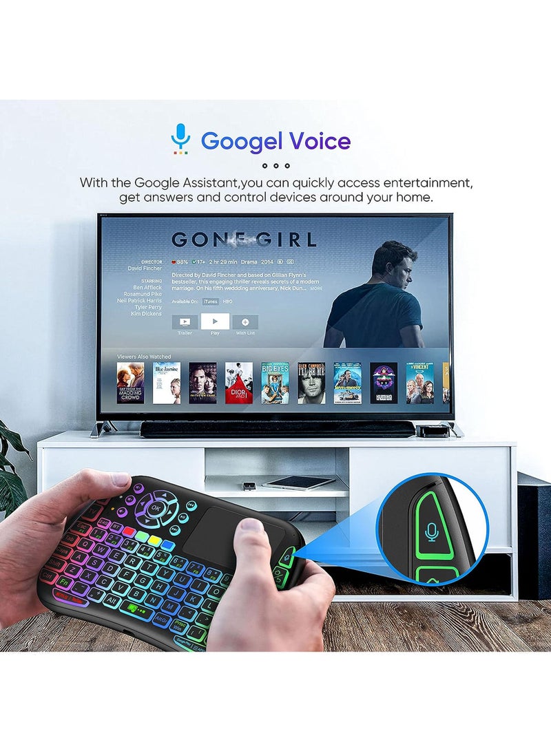 M9 2.4GHz Mini Wireless Keyboard Controller with Touchpad Mouse Combo for Google Voice Smart TV PC Phone  Pad and Android Project.