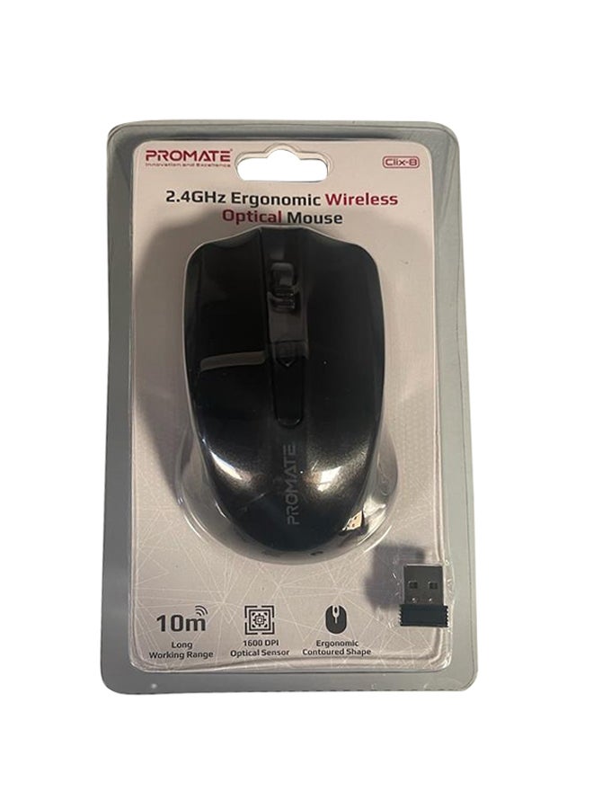 Portable Optical Wireless Mouse Black