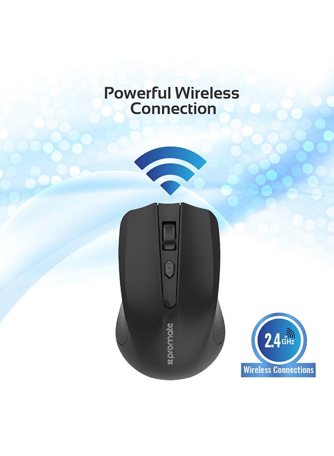 Portable Optical Wireless Mouse Black