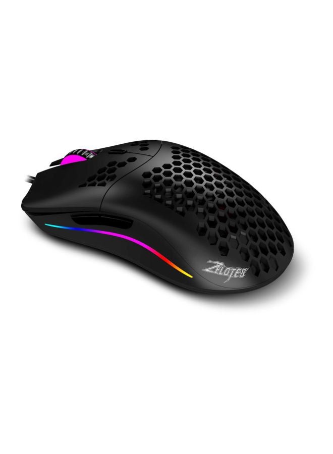 C-7 Wired Mouse Black/Pink/Blue