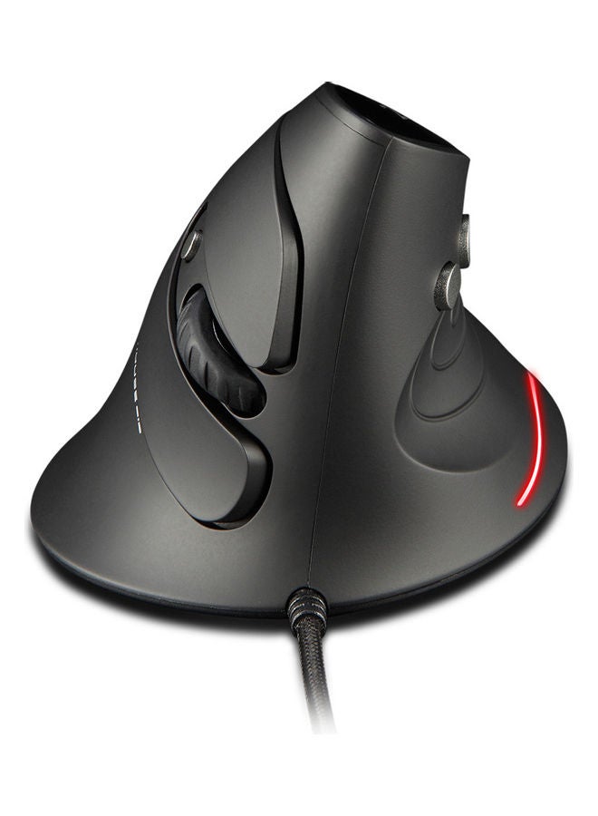 Wired Optical Vertical Mouse Black