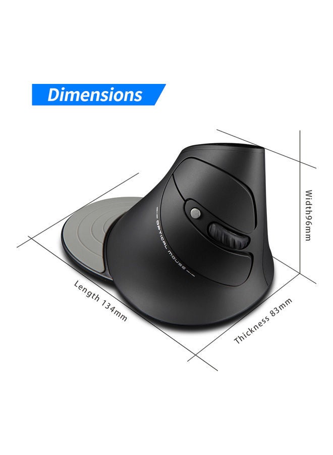 Wireless Vertical Mouse Black