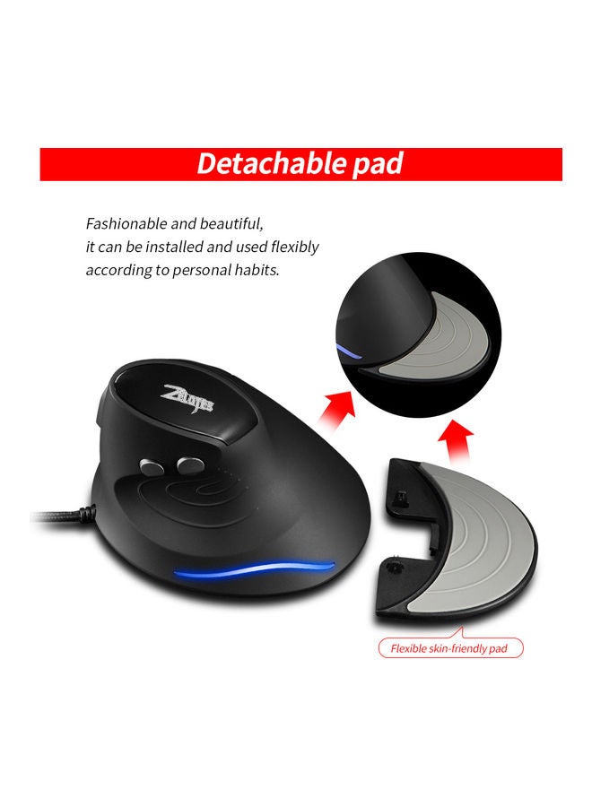 Wired Vertical Mouse Black