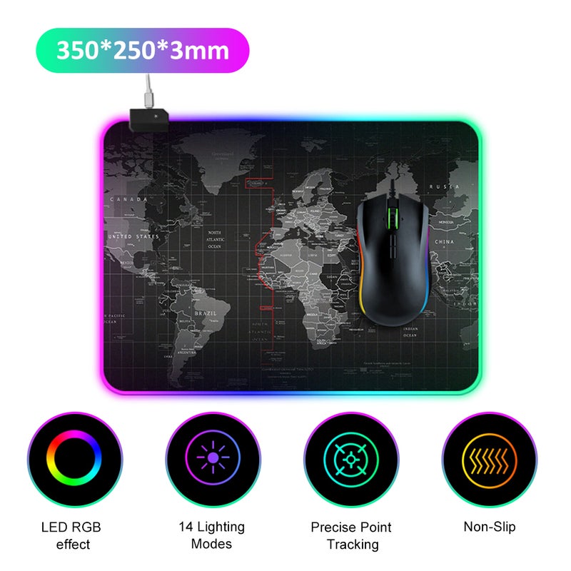 LEDs RGB Mouse Pad Gaming Extra Large Soft Extended Non Slip