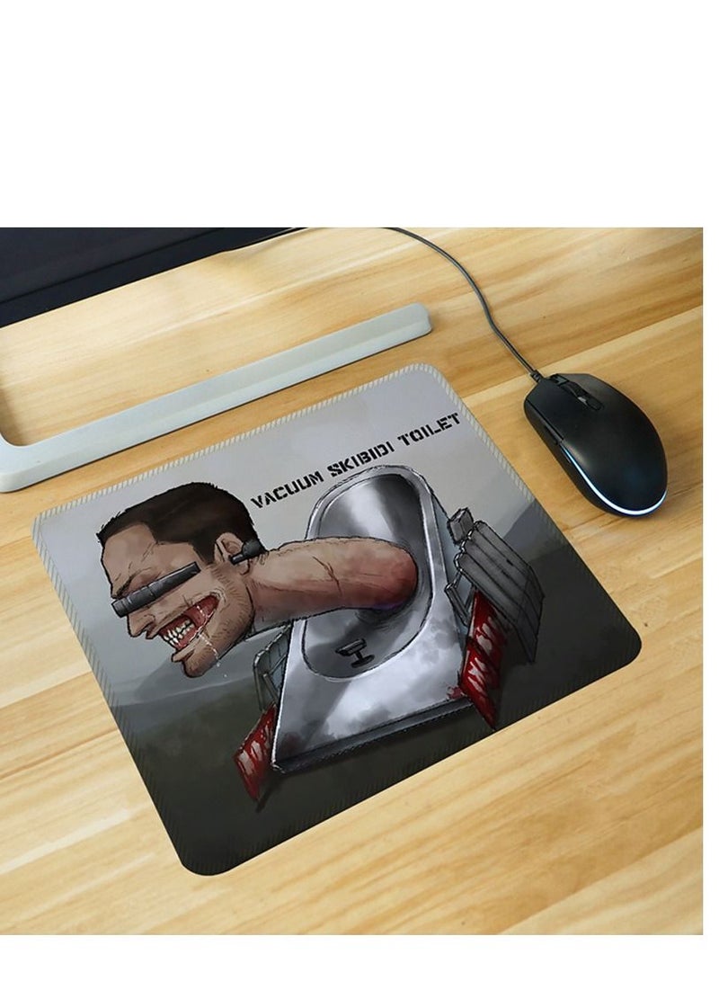 Skibidi Toilet Man Gaming Mouse Pad With Stitched Edges Extended Mousepad Superior Micro-Weave Cloth Non Slip Base Water Resist Keyboard Pad Desk Mat For Gamer Office Home（30X25X0.3Cm）