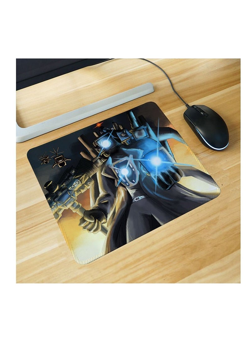 Skibidi Toilet Man Gaming Mouse Pad With Stitched Edges Extended Mousepad Superior Micro-Weave Cloth Non Slip Base Water Resist Keyboard Pad Desk Mat For Gamer Office Home（30X25X0.3Cm）