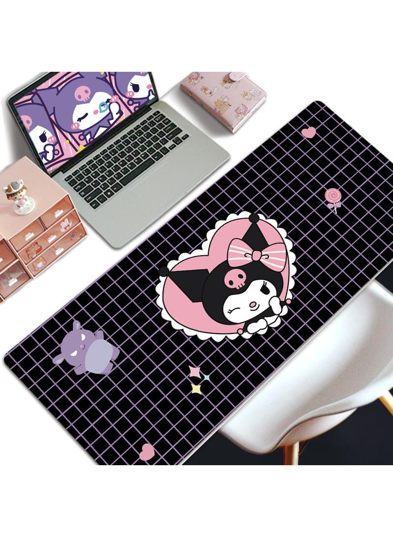 Kuromi Girls Gift Gaming Mouse Pad Extended Large Mat Desk Pad Stitched Edges Mousepad Long Mouse Pad And Non-Slip Rubber Base Mice Pad 800X300X4mm