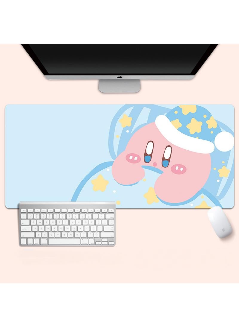 Kirby Gaming Mouse Pad Extended Large Mat Desk Pad Stitched Edges Mousepad Long Mouse Pad And Non-Slip Rubber Base Mice Pad 800X300X4mm