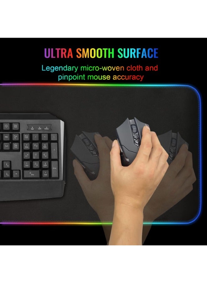 Ultimate Gaming Experience Large RGB Mouse Pad with 12 Lighting Modes Waterproof Surface Non Slip Base  Perfect for PC Laptop and Console Gaming Extra Large Size 31.5x11.8 inches