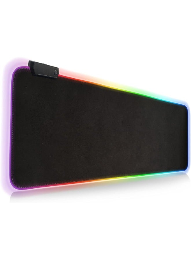 Ultimate Gaming Experience Large RGB Mouse Pad with 12 Lighting Modes Waterproof Surface Non Slip Base  Perfect for PC Laptop and Console Gaming Extra Large Size 31.5x11.8 inches