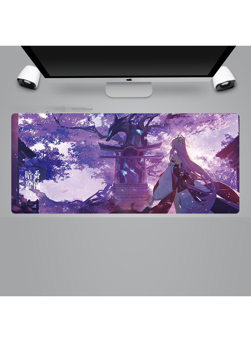 Genshin Anime Gaming Mouse Pad Extended Large Mat Desk Pad Stitched Edges Mousepad Long Mouse Pad And Non-Slip Rubber Base Mice Pad 900X400X4mm