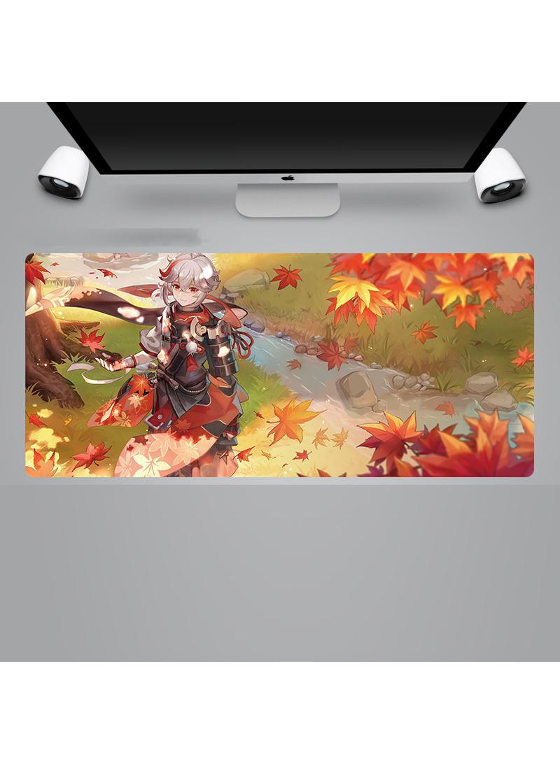 Genshin Anime Gaming Mouse Pad Extended Large Mat Desk Pad Stitched Edges Mousepad Long Mouse Pad And Non-Slip Rubber Base Mice Pad 900X400X4mm