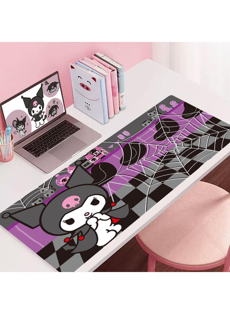 Kuromi Girls Gift Gaming Mouse Pad Extended Large Mat Desk Pad Stitched Edges Mousepad Long Mouse Pad And Non-Slip Rubber Base Mice Pad 900X400X4mm