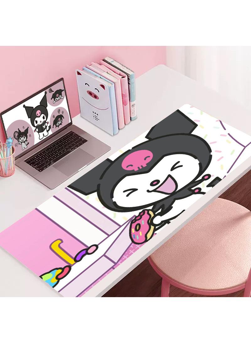 Kuromi Girls Gift Gaming Mouse Pad Extended Large Mat Desk Pad Stitched Edges Mousepad Long Mouse Pad And Non-Slip Rubber Base Mice Pad 900X400X4mm