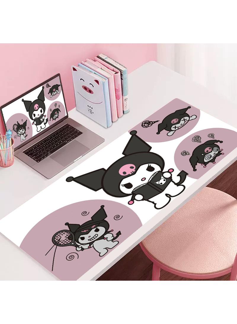 Kuromi Girls Gift Gaming Mouse Pad Extended Large Mat Desk Pad Stitched Edges Mousepad Long Mouse Pad And Non-Slip Rubber Base Mice Pad 900X400X4mm