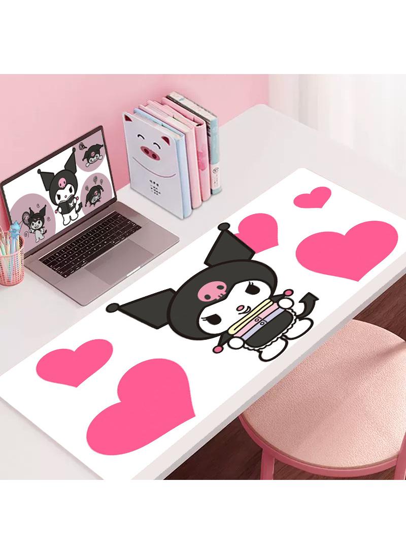 Kuromi Girls Gift Gaming Mouse Pad Extended Large Mat Desk Pad Stitched Edges Mousepad Long Mouse Pad And Non-Slip Rubber Base Mice Pad 900X400X4mm