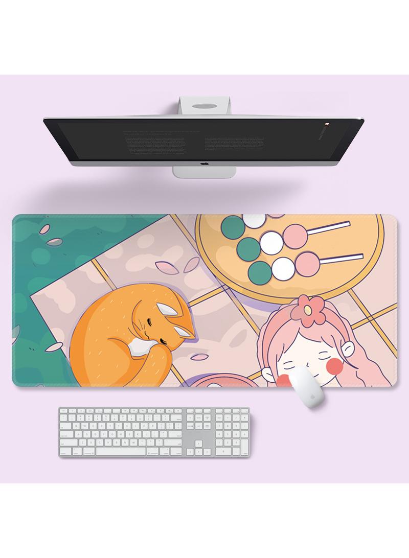 Large Anime Personality Gift Games Gaming Mouse Pad Extended Large Mat Desk Pad Stitched Edges Mousepad Long Mouse Pad And Non-Slip Rubber Base Mice Pad 900X400X3mm