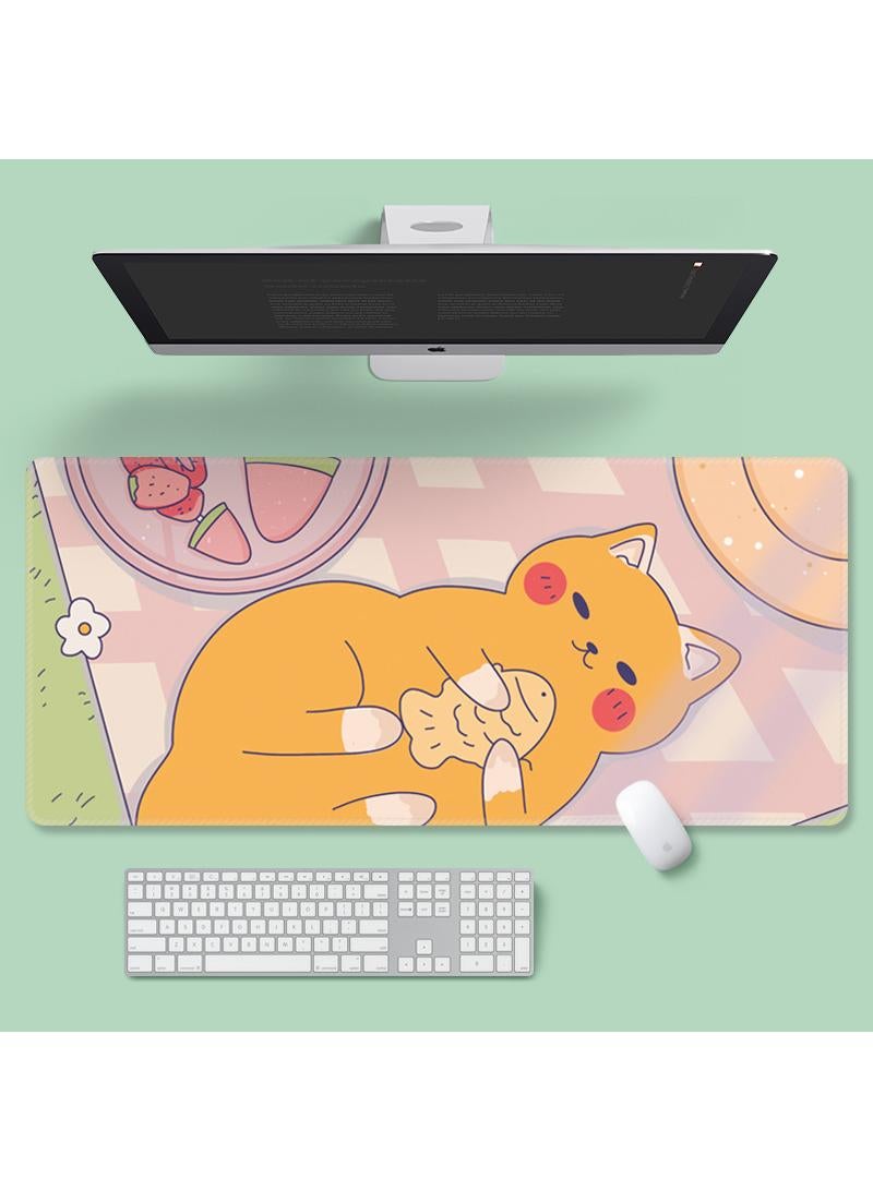 Large Anime Personality Gift Games Gaming Mouse Pad Extended Large Mat Desk Pad Stitched Edges Mousepad Long Mouse Pad And Non-Slip Rubber Base Mice Pad 900X400X3mm