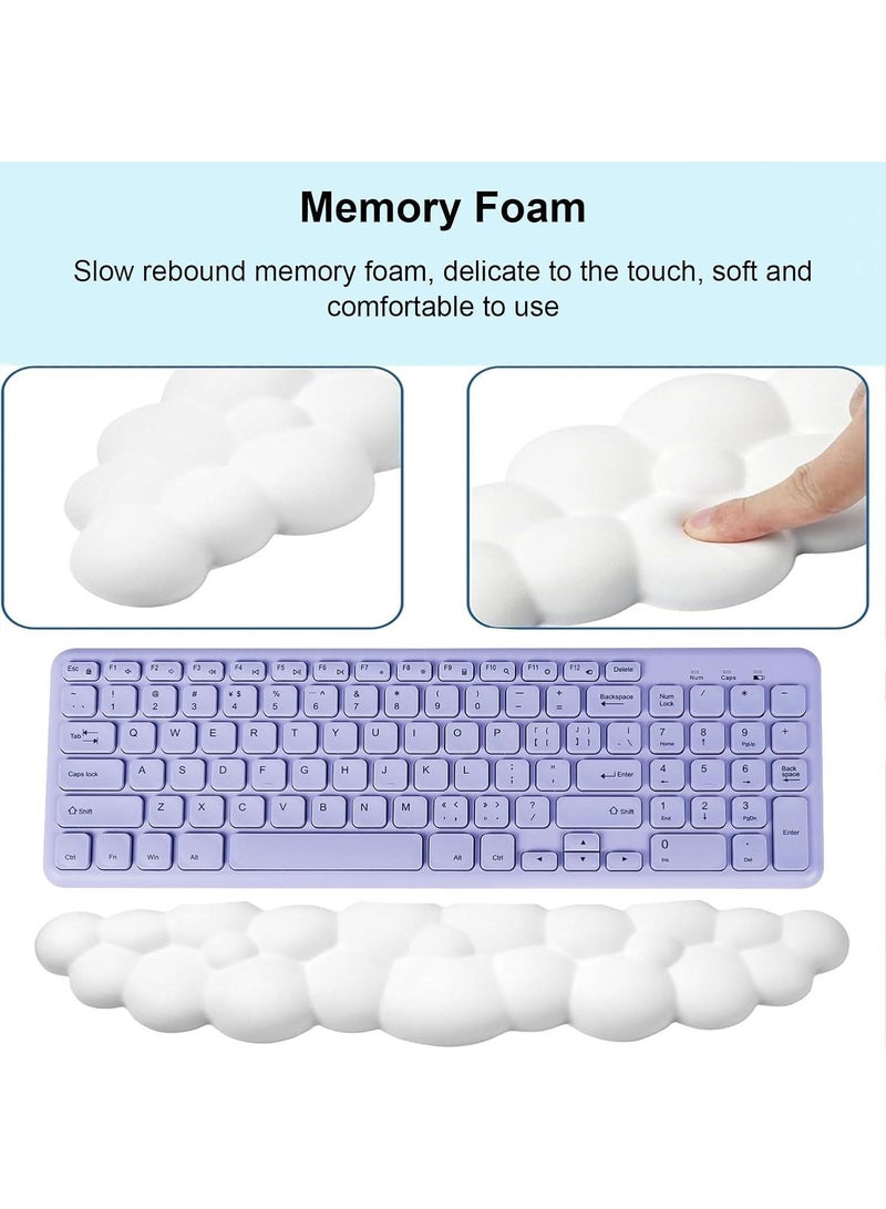 2Piece Cloud Memory Foam Wrist Mouse Pad Set