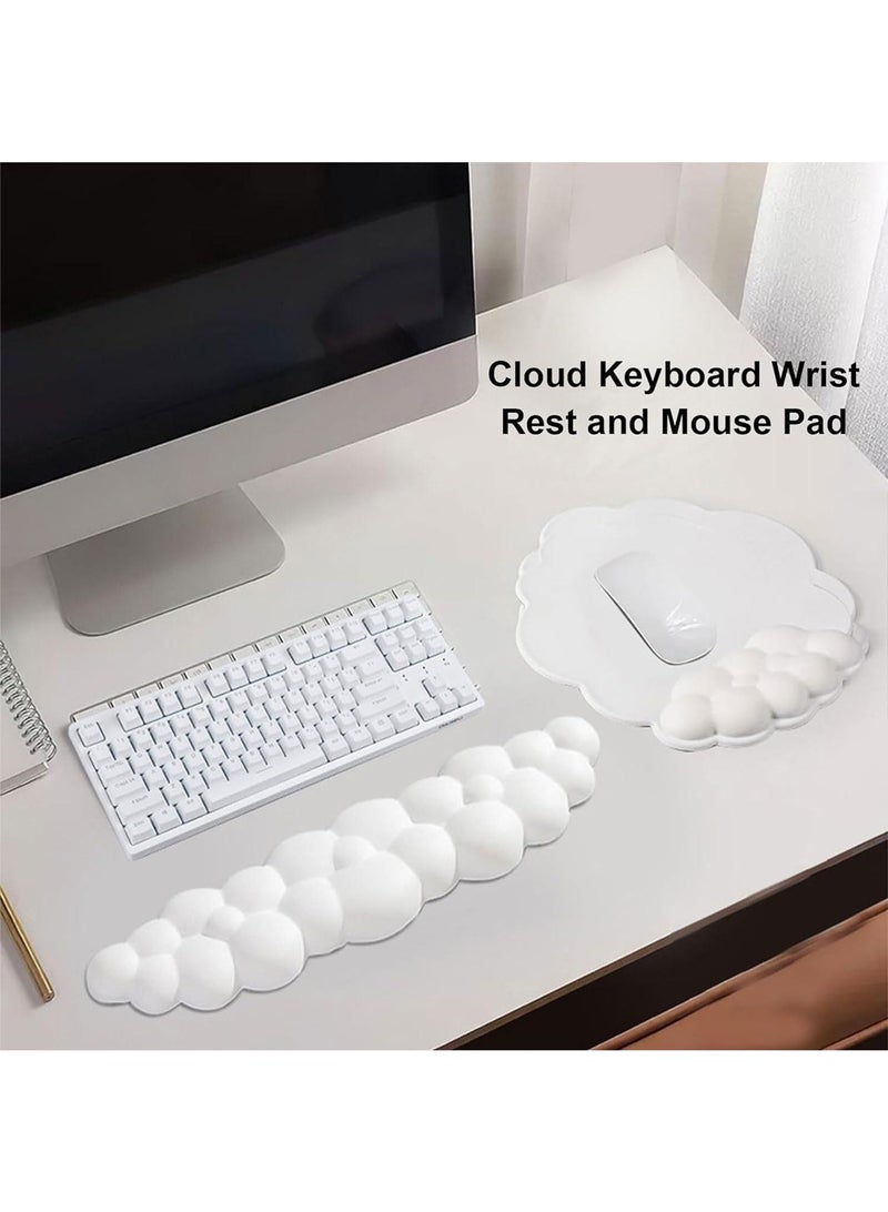 2Piece Cloud Memory Foam Wrist Mouse Pad Set