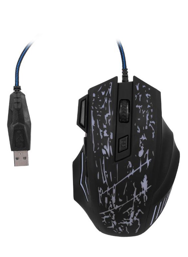 Professional Wired Optical Gaming Mouse Black/Purple