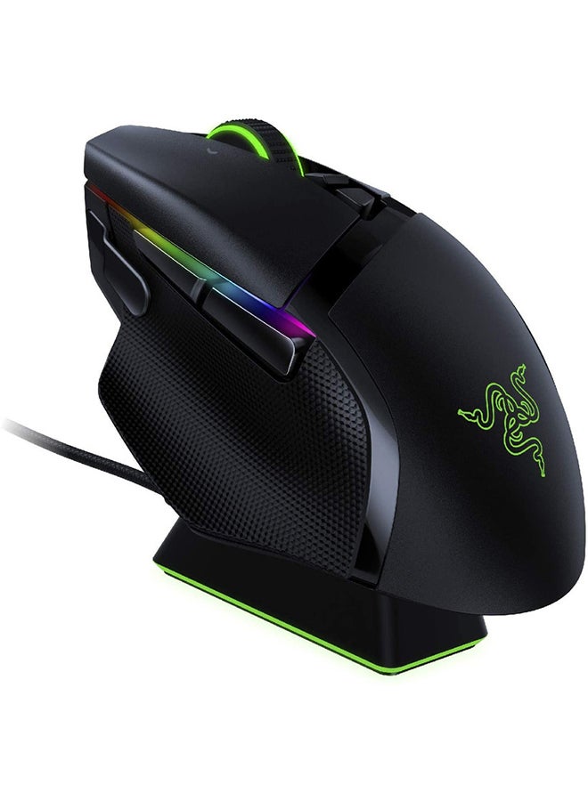 Razer Basilisk Ultimate HyperSpeed Wireless Gaming Mouse with Charging Dock, 20K DPI Optical Sensor, Chroma RGB, 11 Programmable Buttons, 100 Hr Battery - Classic Black Black