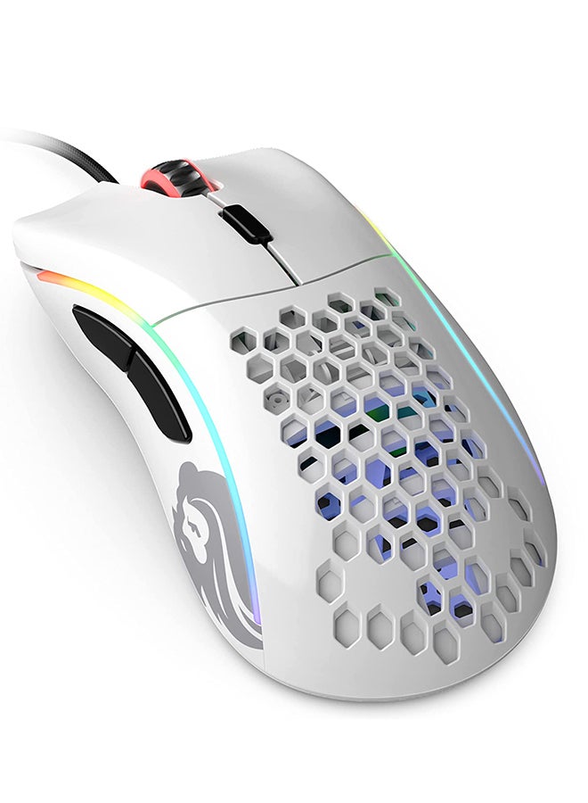 Glorious Model D Wired Gaming Mouse Honeycomb - Ultralight RGB Mouse - PC Mouse - 69 g - Glossy White