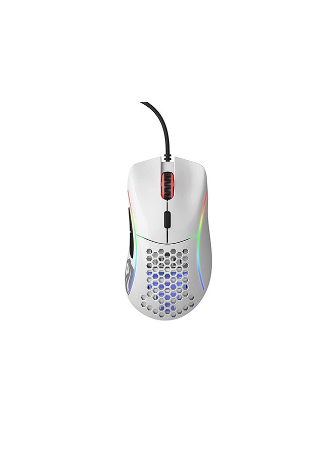 Glorious Model D Wired Gaming Mouse Honeycomb - Ultralight RGB Mouse - PC Mouse - 69 g - Glossy White