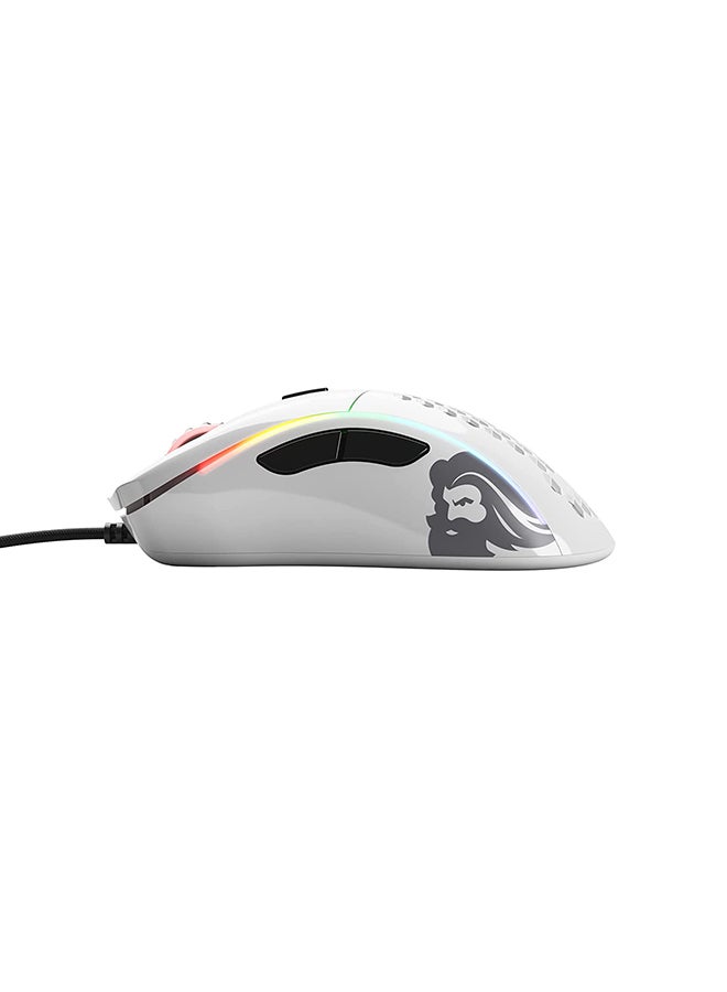 Glorious Model D Wired Gaming Mouse Honeycomb - Ultralight RGB Mouse - PC Mouse - 69 g - Glossy White