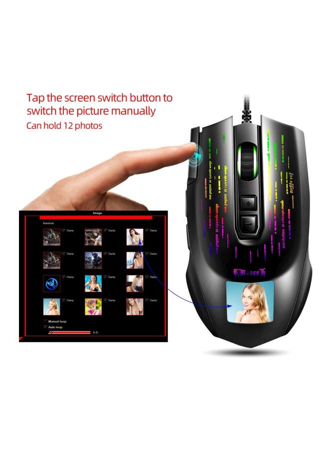 Wired Macro Programming Gaming Mouse Black