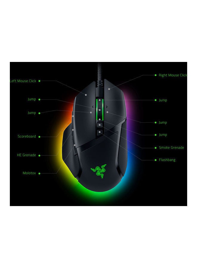 Razer Basilisk V3 Customizable Ergonomic Gaming Mouse: Fastest Mouse Switch - Chroma RGB Lighting 26K DPI Optical Sensor 11 Programmable Buttons HyperScroll Tilt Wheel Classic Black