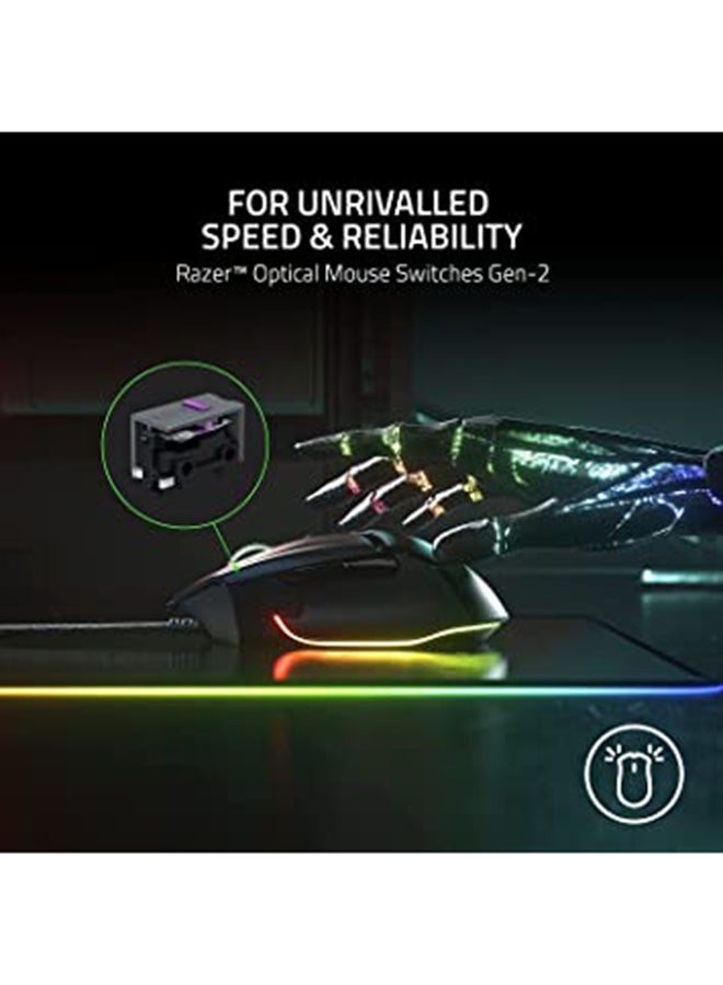 Razer Basilisk V3 Customizable Ergonomic Gaming Mouse: Fastest Mouse Switch - Chroma RGB Lighting 26K DPI Optical Sensor 11 Programmable Buttons HyperScroll Tilt Wheel Classic Black