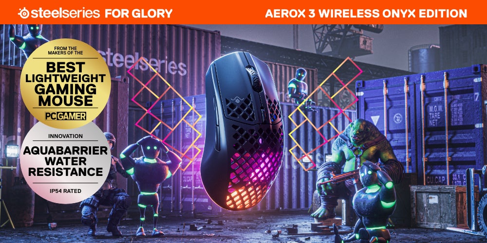 Aerox 3 Wireless - Super Light Gaming Mouse - 18,000 CPI TrueMove Air Optical Sensor - Ultra-lightweight 68g Water Resistant Design - 200 Hour Battery Life – Onyx