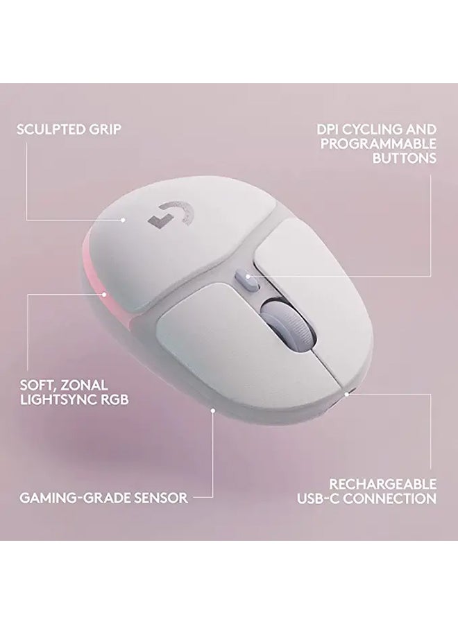G G705 Wireless Gaming Mouse, Customisable LIGHTSYNC RGB Lighting, LIGHTSPEED Wireless, Bluetooth Connectivity, Lightweight, PC/Mac/Laptop