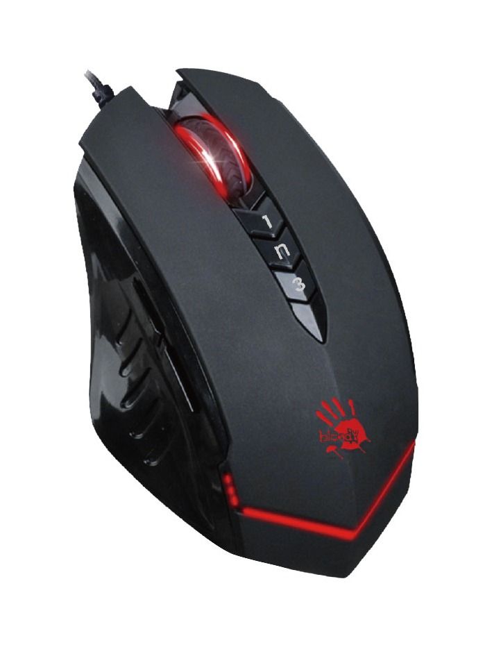 BLOODY X’GLIDE ULTRA CORE 3 GAMING MOUSE V8M, WITH GAMING PRECISION(3200CPI) AND OPTICAL ENGINE, 6 SNIPER MODE, FOR WINDOWS XP/ VISTA/ 7/ 8 /8.1 / 10 OR LATER, BLACK