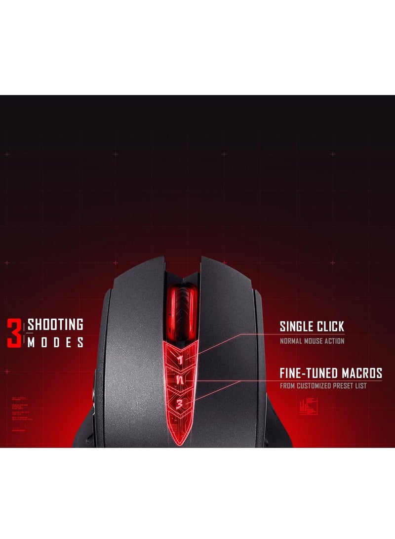 BLOODY X’GLIDE ULTRA CORE 3 GAMING MOUSE V8M, WITH GAMING PRECISION(3200CPI) AND OPTICAL ENGINE, 6 SNIPER MODE, FOR WINDOWS XP/ VISTA/ 7/ 8 /8.1 / 10 OR LATER, BLACK