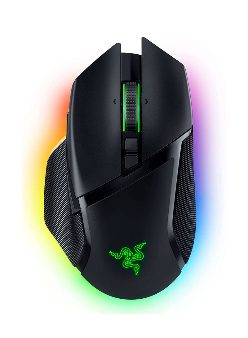 Basilisk V3 Pro Customizable Wireless Gaming Mouse - Fast Optical Switches Gen-3, HyperScroll Tilt Wheel, Chroma RGB, 11 Programmable Buttons, Focus Pro 30K Optical Sensor - Classic Black