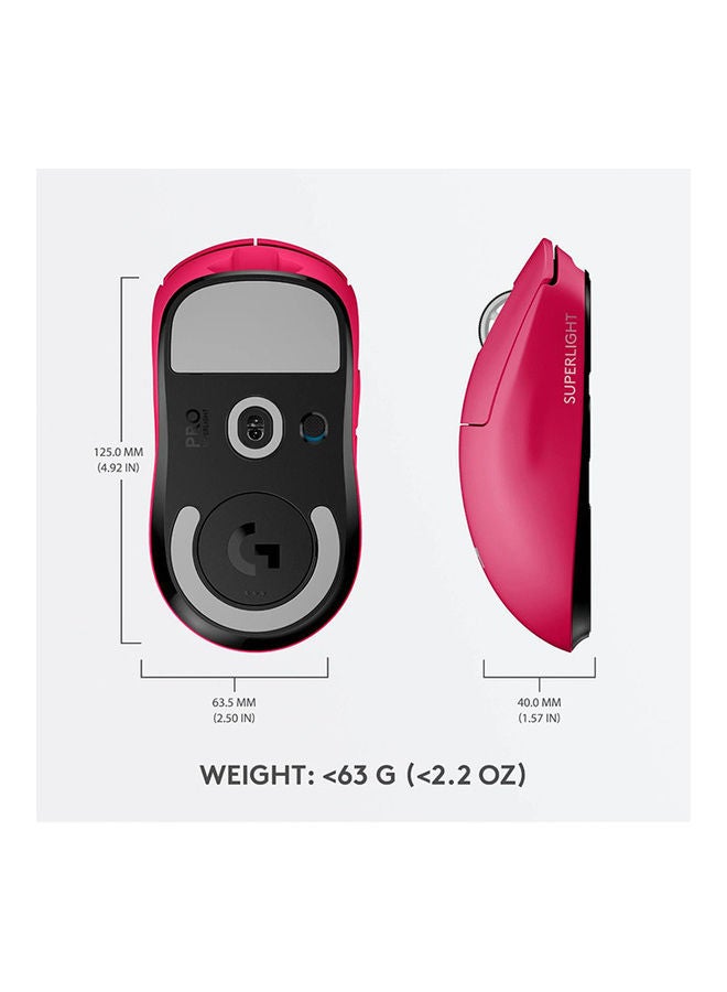 Logitech G Pro X Superlight Magenta Gaming Mouse
