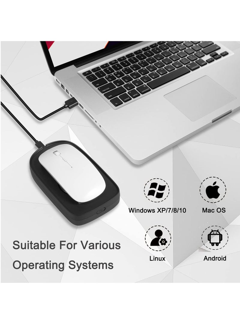 Mouse Mover Jiggler, Undetectable Mouse Mover Jiggler for Computer Laptop Awakening, Mechanical Mouse Jiggler with Drive Free USB Port, Simulate Mouse Automatic Random Movement, Keeps PC Active