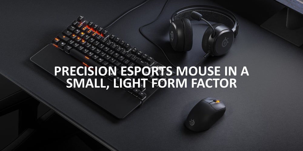 Prime Mini Wireless FPS Gaming Mouse – 100 Hour Battery – USB-C – 18,000 CPI TrueMove Air Optical Sensor – 5 Programmable Buttons – Magnetic Optical Switches, Black